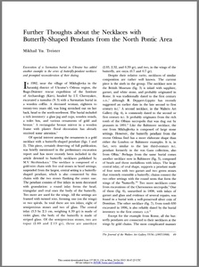Further thoughts about the necklaces with butterfly-shaped pendants from the North Pontic area